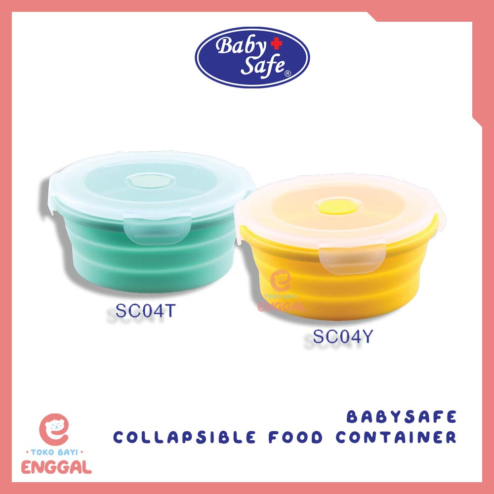 Babysafe Collapsible Food Container Anti Bocor Leak Proof