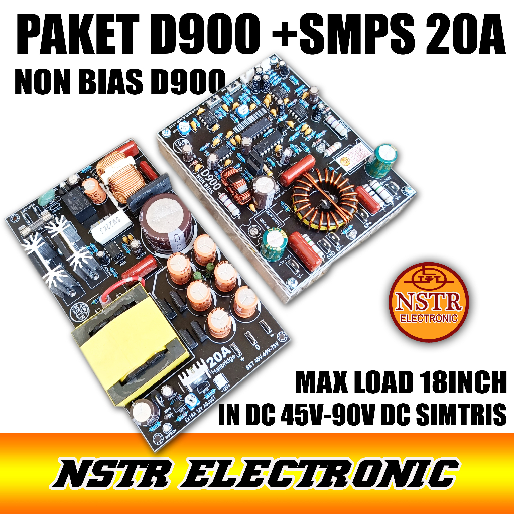 PAKET AUDIO D900 NON BIAS DENGAN SMPS 20A