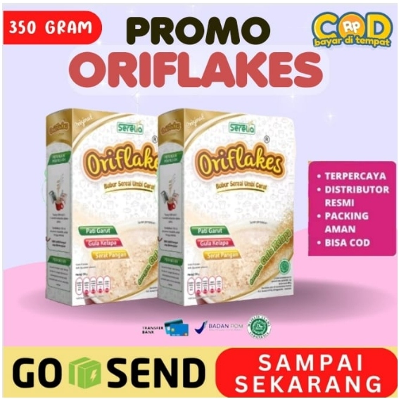 

ORIFLAKES ORIGINAL Maag Asam Lambung & Gerd Makanan Sarapan Sereal Pati Umbi Garut 350 gram