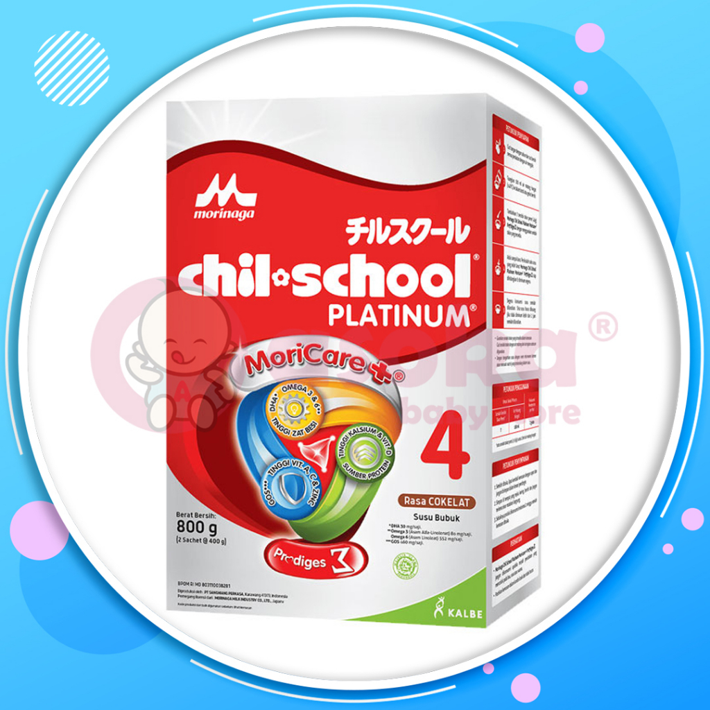 Morinaga Chil School Platinum Cokelat 800g -  Susu Formula Pertumbuhan Anak Usia 3-12 Tahun ASOKA