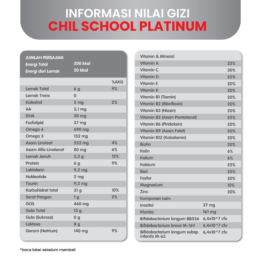 Morinaga Chil School Platinum Cokelat 800g -  Susu Formula Pertumbuhan Anak Usia 3-12 Tahun ASOKA