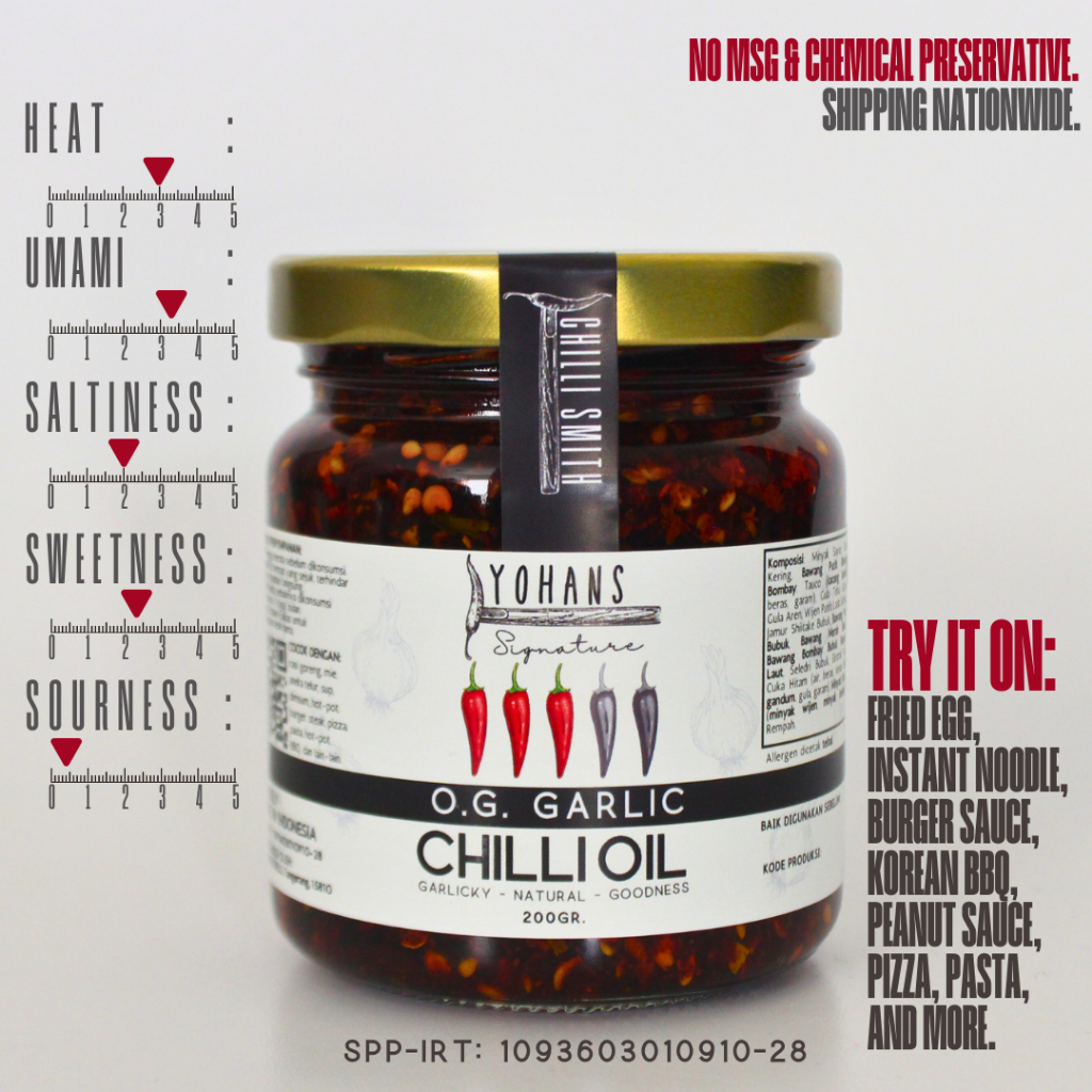 

Chilli Smith - O.G. Garlic Chilli Oil by YOHANS