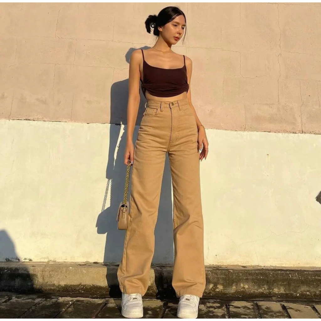 CELANA KULOT JEANS WANITA HIGHWAIST/ HIGHWAIST KULOT LOOSE JEANS/ KULOT JEANS KOREA