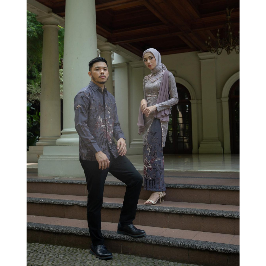 Kebaya Couple Modern Hanna Kebaya Wisuda Set Tunik Lamaran Tunangan Batik Baju Couple Kondangan Terbaru 2023