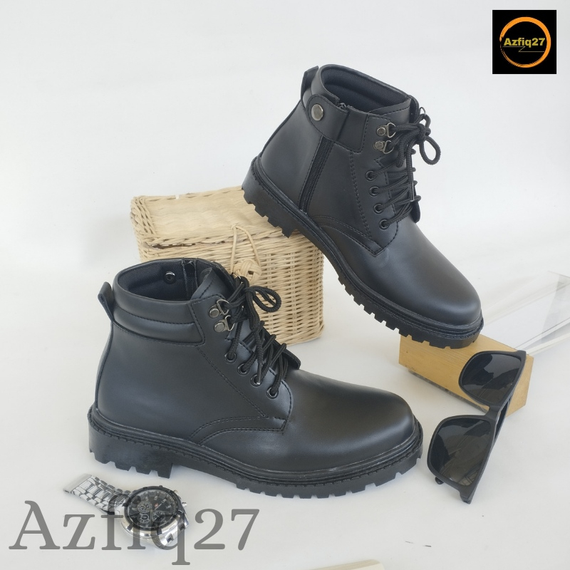 Sepatu Pdh Doff Terbaru Tni Polri Security Basarnas Sol PVC GARUDA Merk Azfiq27 #1 Doff