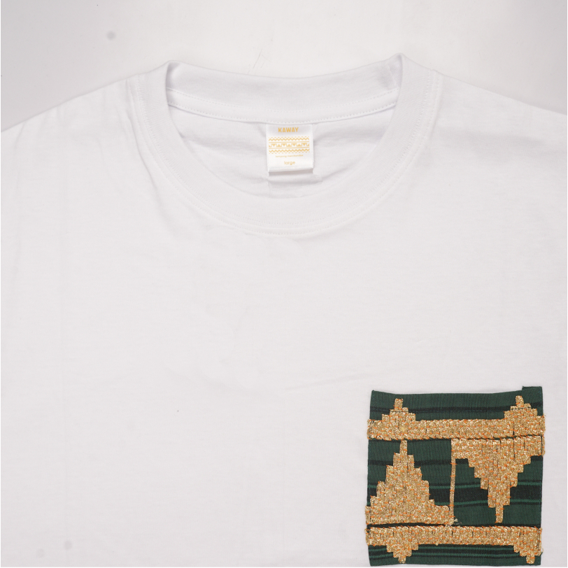 Pocket Tshirt Kaway - Tapis Bersemi - Sakufulco Putih