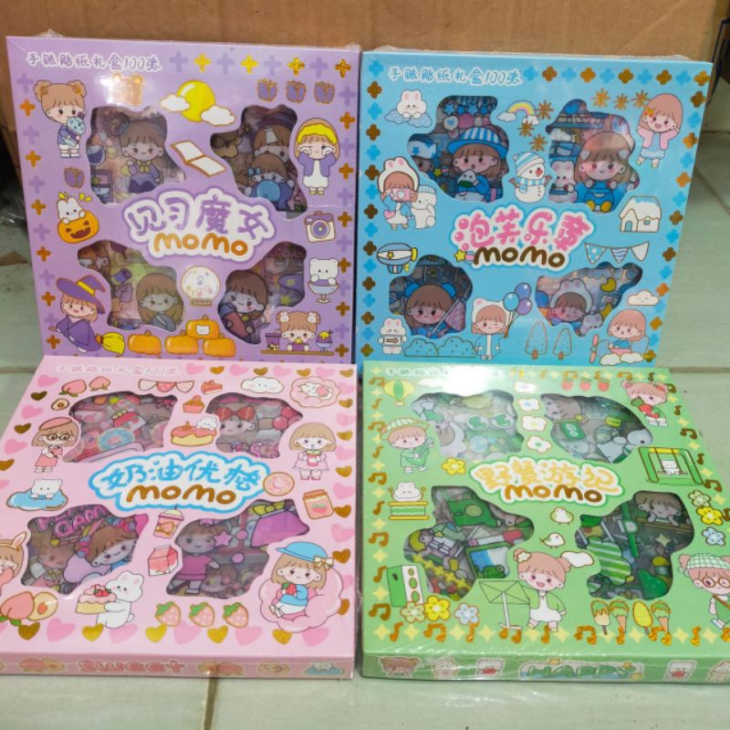 

STIKER MOMO VIRAL ISI 100 LEMBAR PERBOX STIKER MOMO WATERPROOF