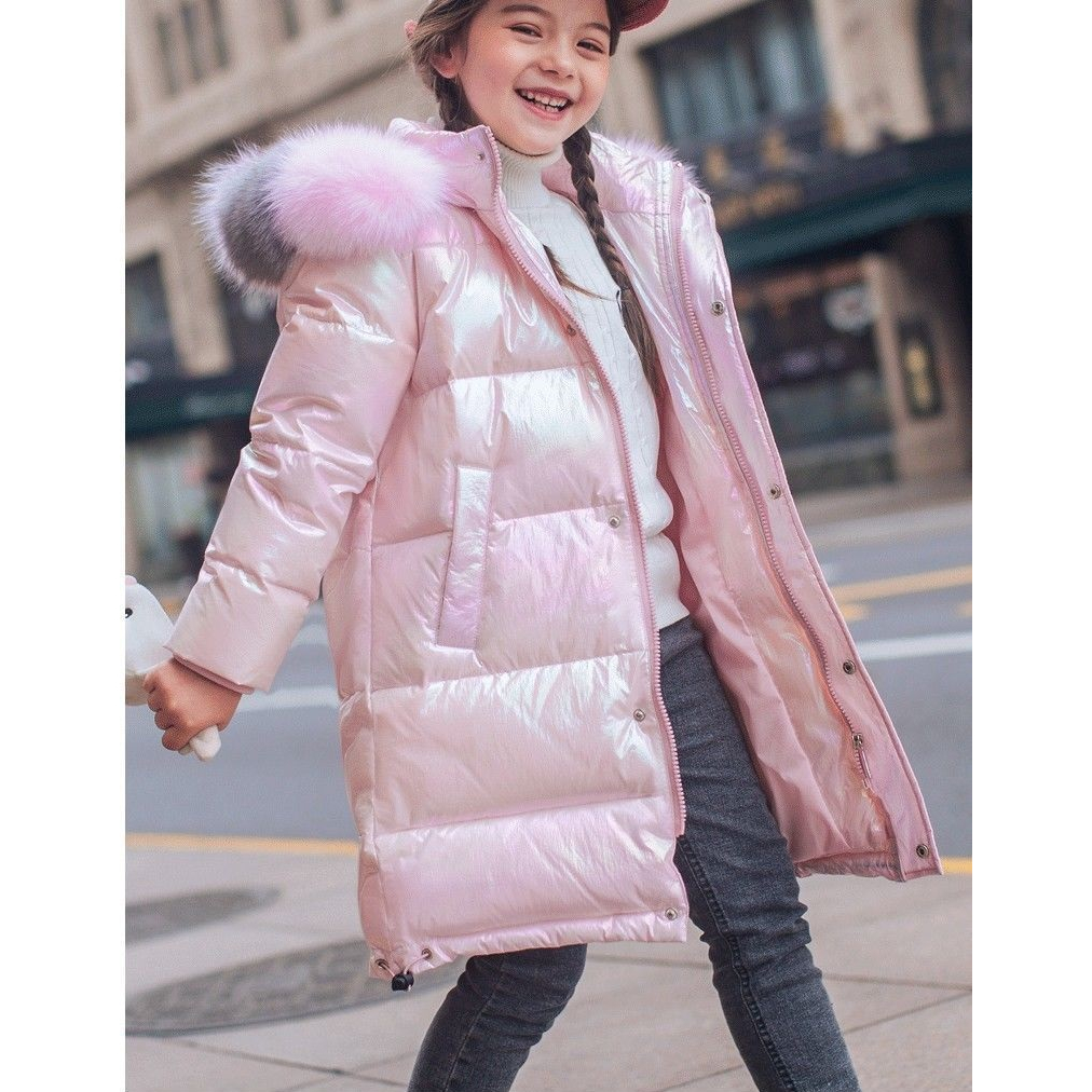 IMPORT KIDS PRINCESS RAINBOW WINTER COAT PADDED WATERPROOF JAKET ANAK  MUSIM DINGIN