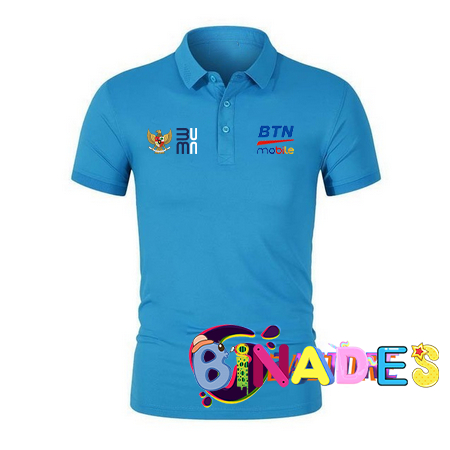 Baju kerah model POLO T-shirts BANK BTN MOBILE BANKING BUMN - 02 BINADES