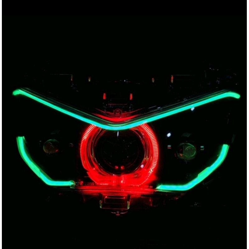 HEADLAMP CUSTOM PROJIE BILED AES TURBO SE UPGRADE 60 WATT DENGAN D2 LASER YAMAHA ALL NEW NMAX 2020 2