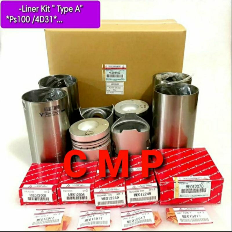 LINER KIT LINER SET BORING SET MITSUBISHI PS100 PS 100 4D31 ME999462 KOMPLIT