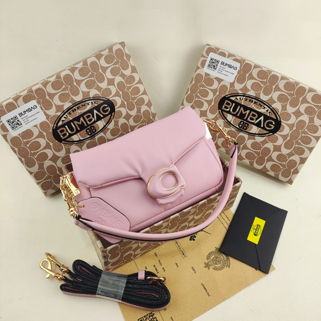 BUMBAG TAS SELEMPANG WANITA PILLOW MINI SIZE, 2 TALI - TAS COCH TABBY PILLOW MINI - TAS Pillow Tabby 18 women Handbag Shoulder bag cross body bag KODE 191517