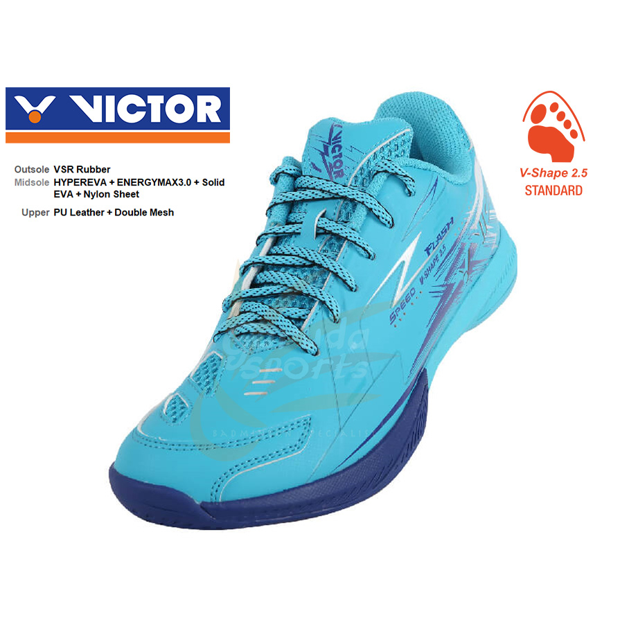 SEPATU BADMINTON VICTOR FLASH M / VICTOR FLASH BLUE LIGHT