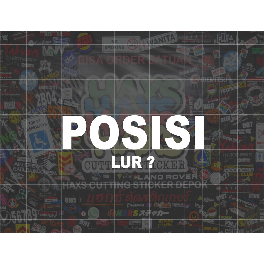Cutting Sticker Posisi Lur Ukuran 8 Cm Untuk Motor Mobil