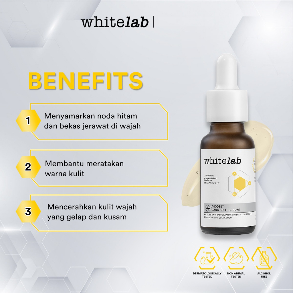 Whitelab A-Dose+ Dark Spot Serum - Serum Arbutin Pencerah Wajah