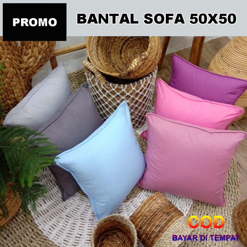 ✅COD Bantal Duduk Sofa Kursi Teras Ruang Tamu 50x50 Aneka Warna