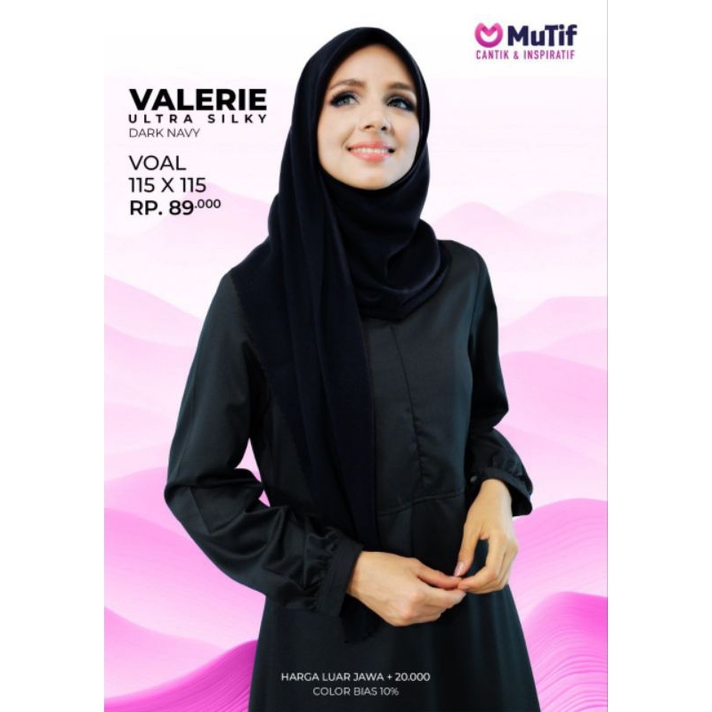Kerudung Segiempat Mutif Hijab Valerie Ultra Silky Kerudung Segiempat Voal