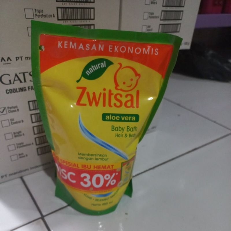 ZWITSAL Natural Baby Bath 2-in-1 Hair &amp; Body Pouch 450ml Twin Pack