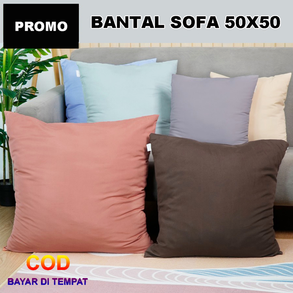 ✅COD Bantal Sofa 50x50 Aneka Warna Perlengkapan Hiasan Dekorasi Kamar Ruang Tamu Rumah Aesthetic