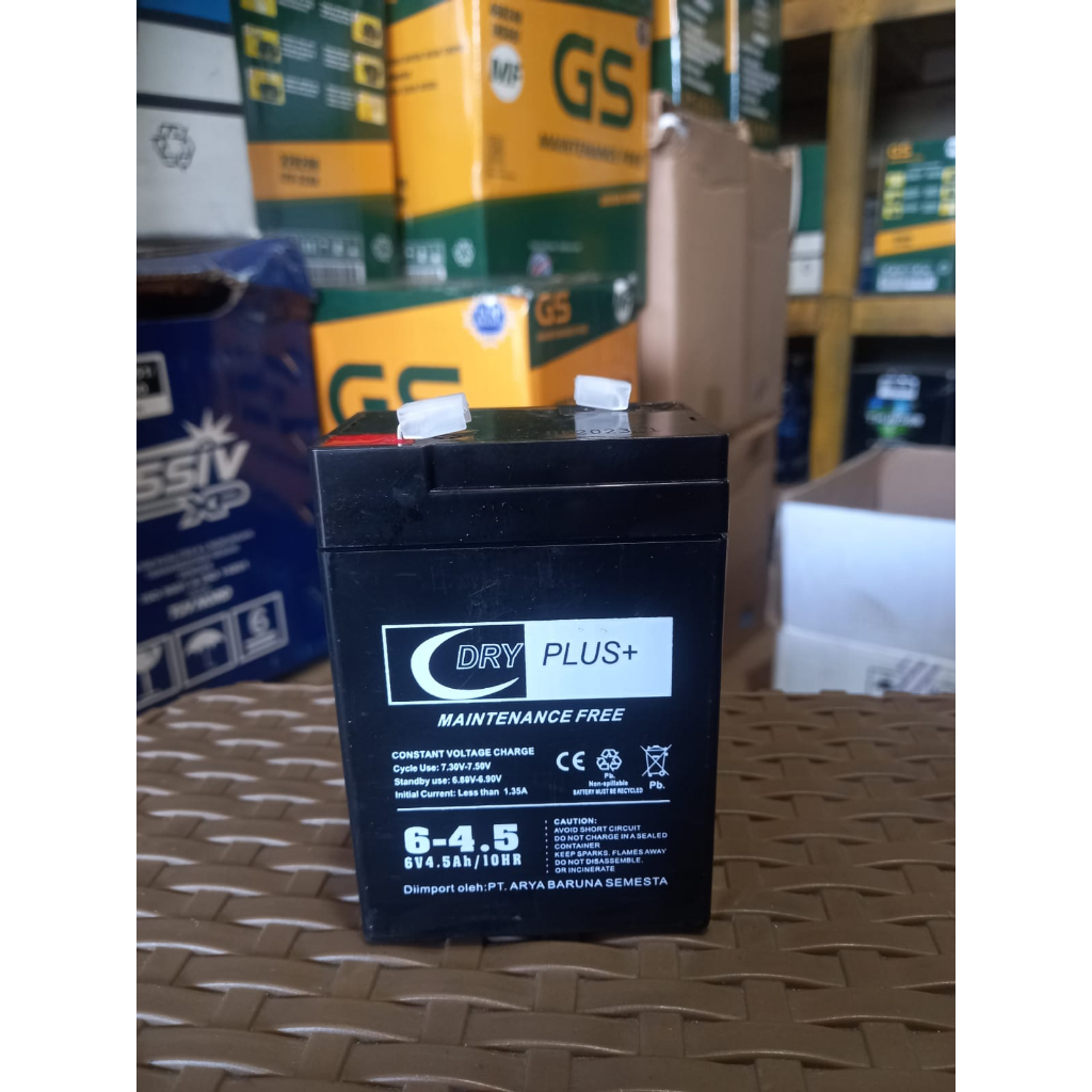 Aki emergency 6v 4.5ah 6v4.5ah aki dry plus