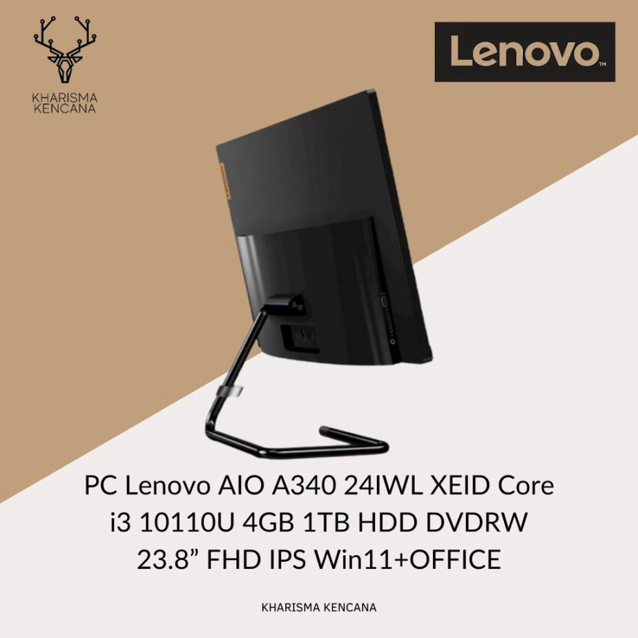 Promo PC Lenovo AIO A340 24IWL XEID i3 10110U 4GB 1TB DVDRW 23.8” FHD Win11 Berkualitas