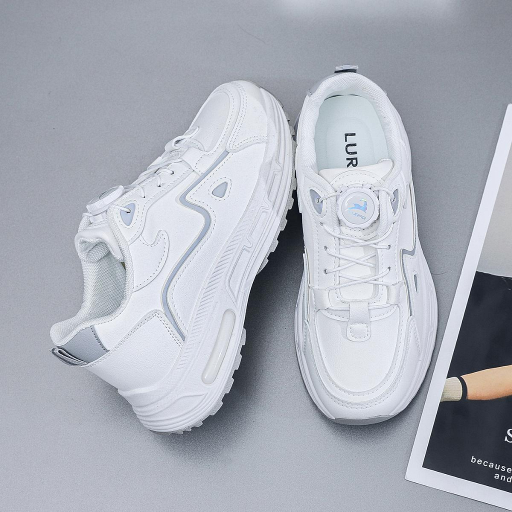 LURAD Sepatu Putih DLX108 Sepatu Wanita Sepatu Tali Putar Sepatu Cewek Fashion Sepatu Elegan Sepatu Tali Kwalitas Bagus Sepatu Sporty