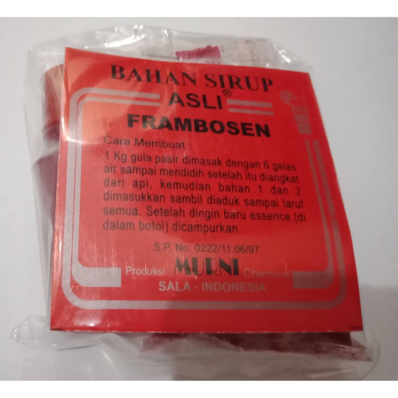 

BAHAN SIRUP ASLI