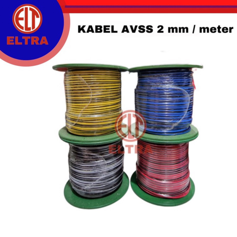 Kabel body bintik AVSS 2 mm 2mm / meter ecer eceran kulit berkualitas motor mobil serabut tembaga OR