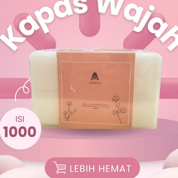 Super Soft Facial Cotton Pad Kapas Wajah isi 1000pcs / Kapas Wajah Toner Tipis 1000PC FREE BOX