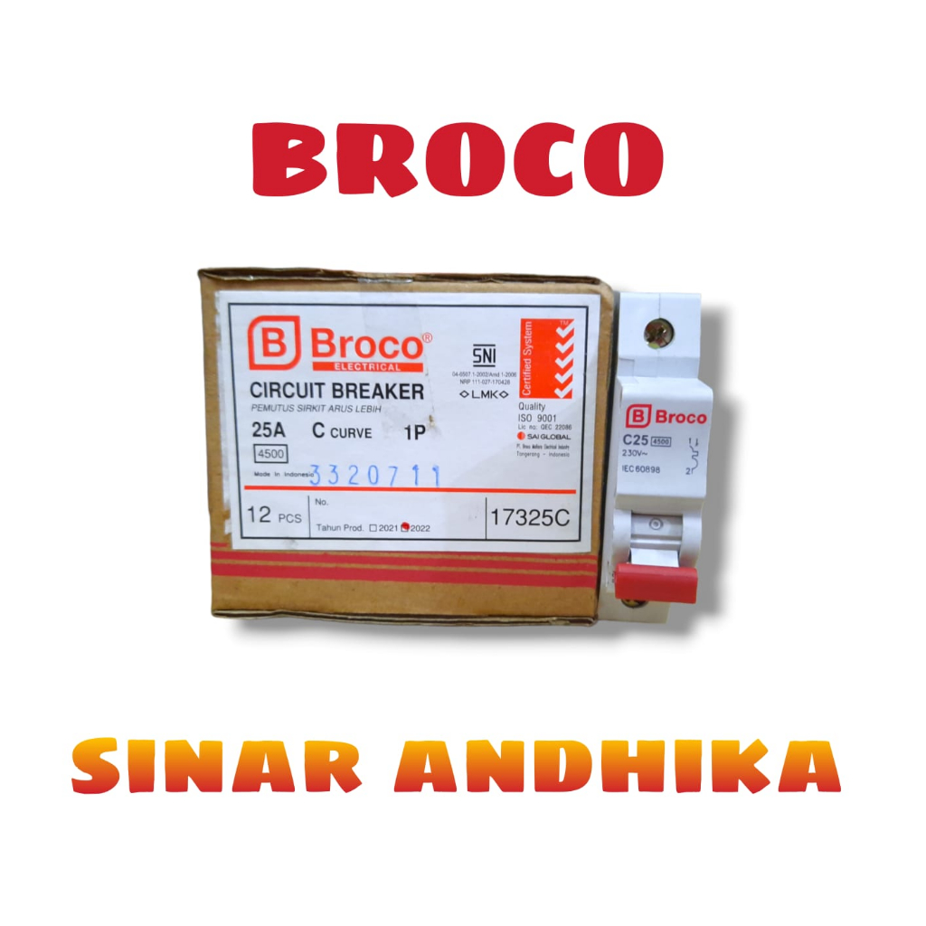MCB BROCO 1 Phase 25AMP
