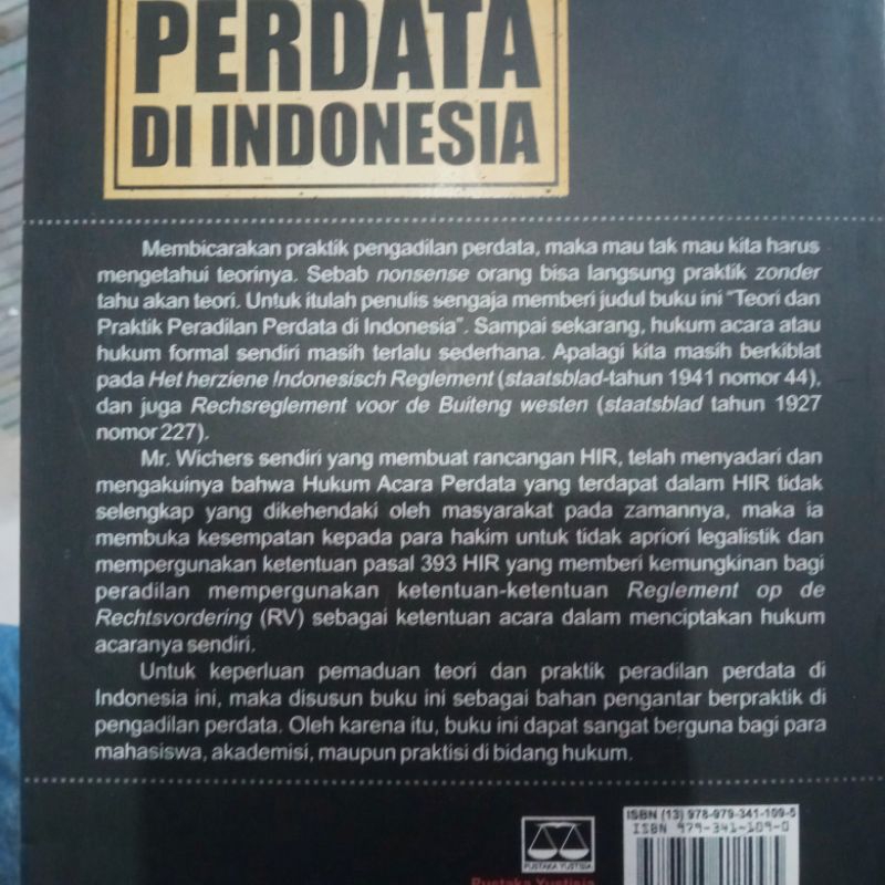 (ORIGINAL) BUKU TEORI &amp; PRAKTIK PERADILAN PERDATA DI INDONESIA / Dr. Wahyu Muljono, S.H., Kn