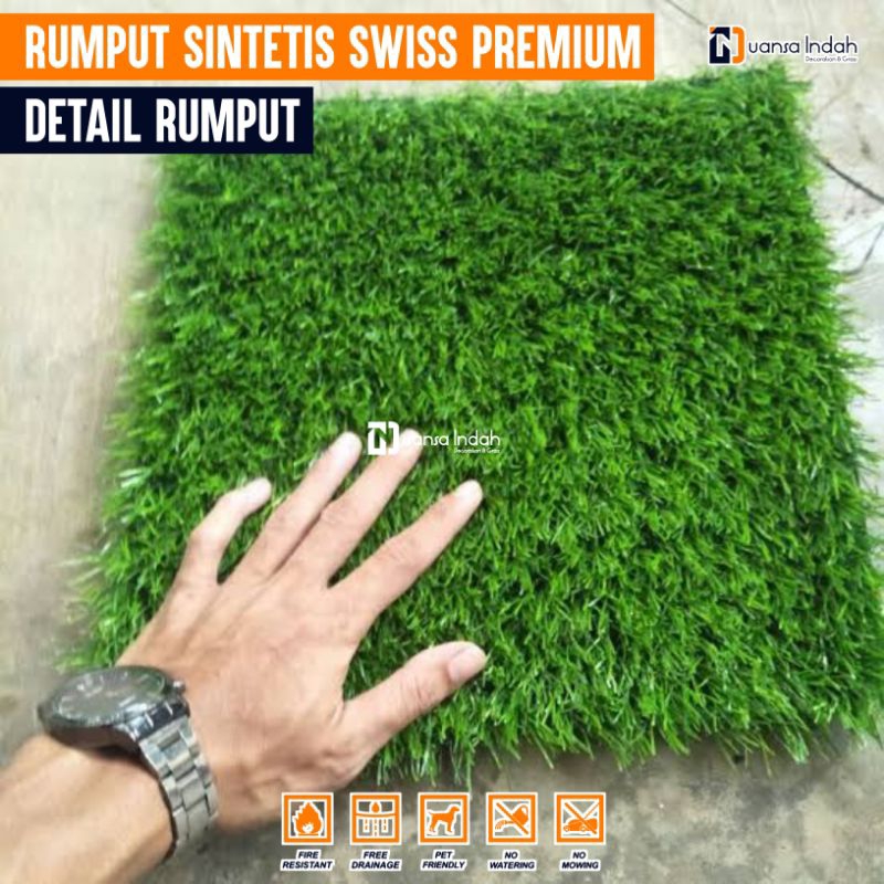 RUMPUT SINTETIS SWISS PREMIUM UKURAN 50 CM x 5 METER