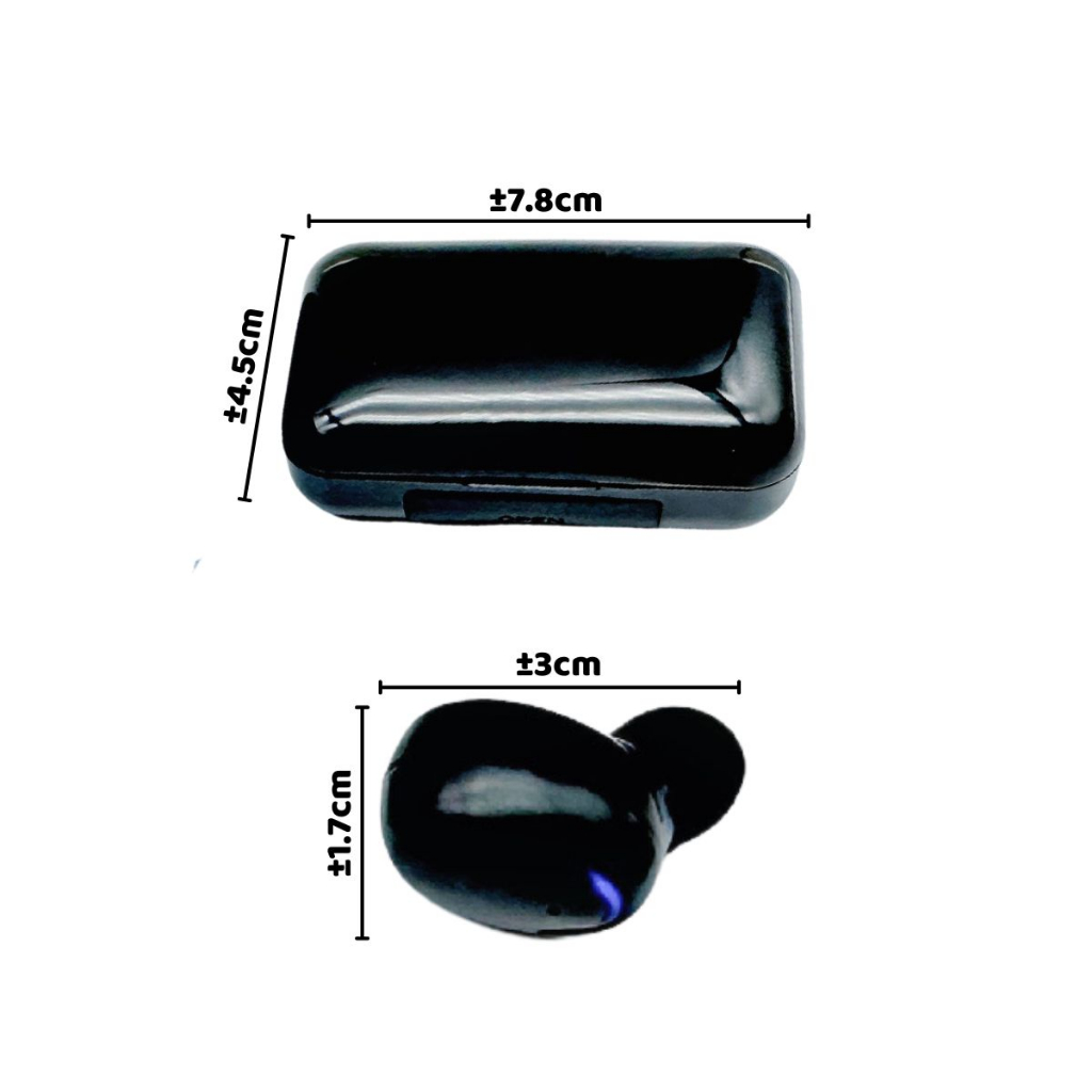 Headset Bluetooth TWS F9 With Powerbank 3000Mah Wireless Earphone Bass Stereo In-Ear Handsfree Earbuds 2in1 Earphones LED Smart Display With Microphone