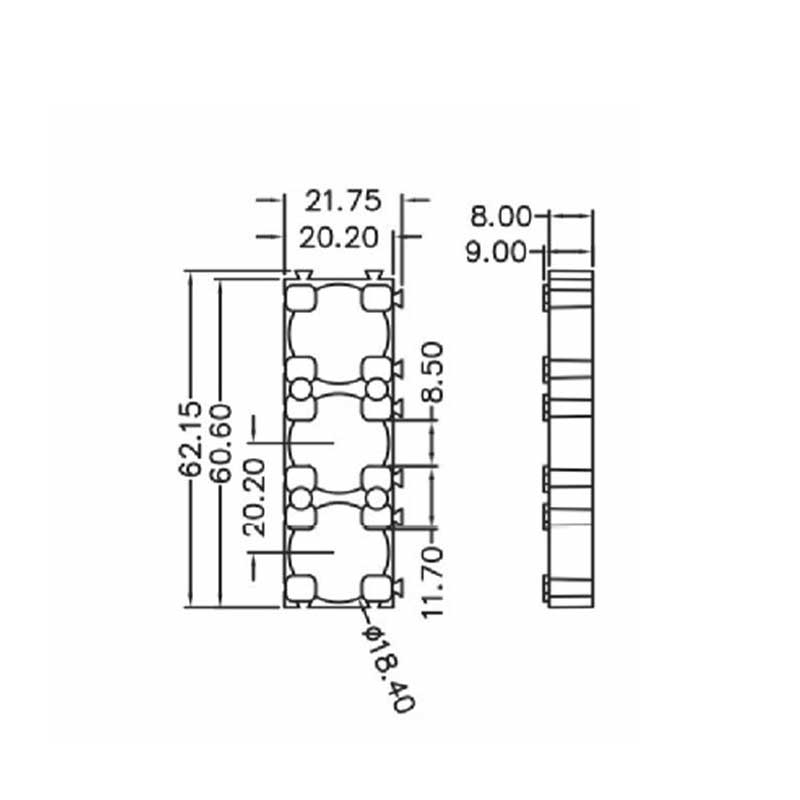 Dudukan Battery Baterai 3 Sambungan 18650 Holder Spacer Bracket Case DIY