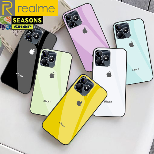Softcase Realme Terbaru - Softcase kaca Realme - Softcase Glass Glitter Realme - Softcase Realme - C