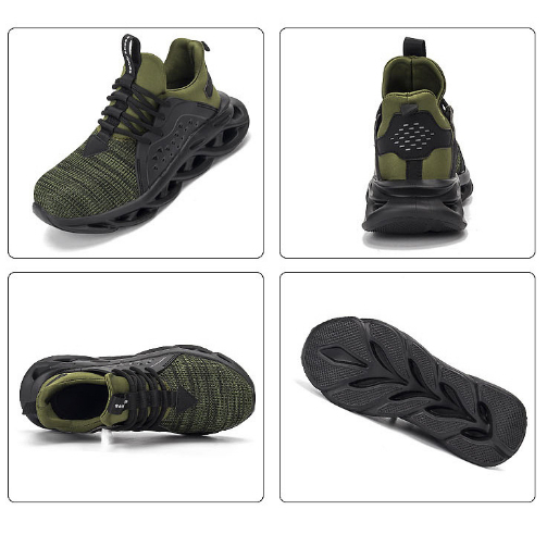 Sepatu Safety Eropa Ujung Besi Anti Paku Safety Shoes Cowok Outdoor Original Import SI 03 Sepatu Hiking Ringan Antislip Waterproof Sepatu Kerja Lapangan Proyek Model Sport Safety Boots Sneakers Anti Smash