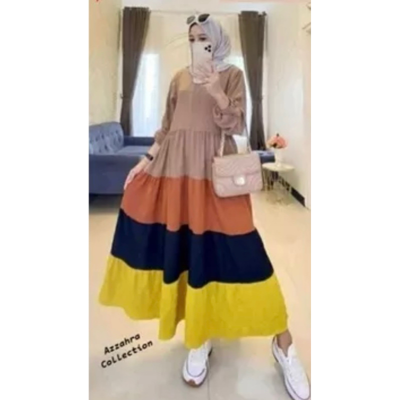 (BENGBEE) Gamis Midi Fuji / Gamis Midi / Gamis Midi Pelangi / Gamis Midi Terbaru