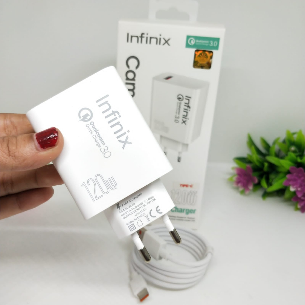 CHARGER INFINIX CAMON 12 PRO 120W Ori 100% fast charging SMART CHARGING casan berkualitas tinggi FOR ALL SMARTPHONE PROMO SEN