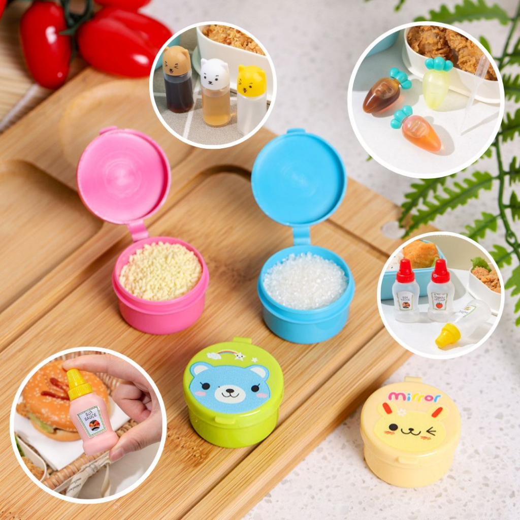 TEMPAT BOTOL SAUS BENTO MINI BOTOL SAUS TOMAT SAMBAL SELAI KECAP ANAK SAUCE CUP BEKAL ANAK