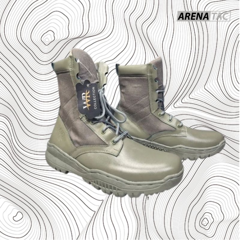 Sepatu PDL Tactical Hijau WR2810 / Sepatu Hijau Model Jatah Brimob