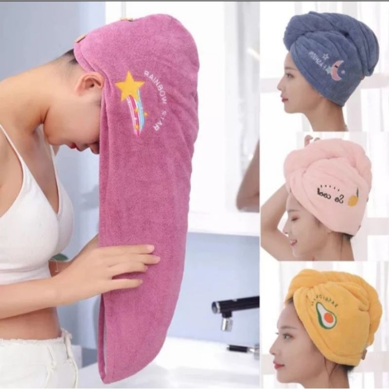 Handuk Keramas Hairtowel Handuk Turban Handuk Kepala Handuk Keramas