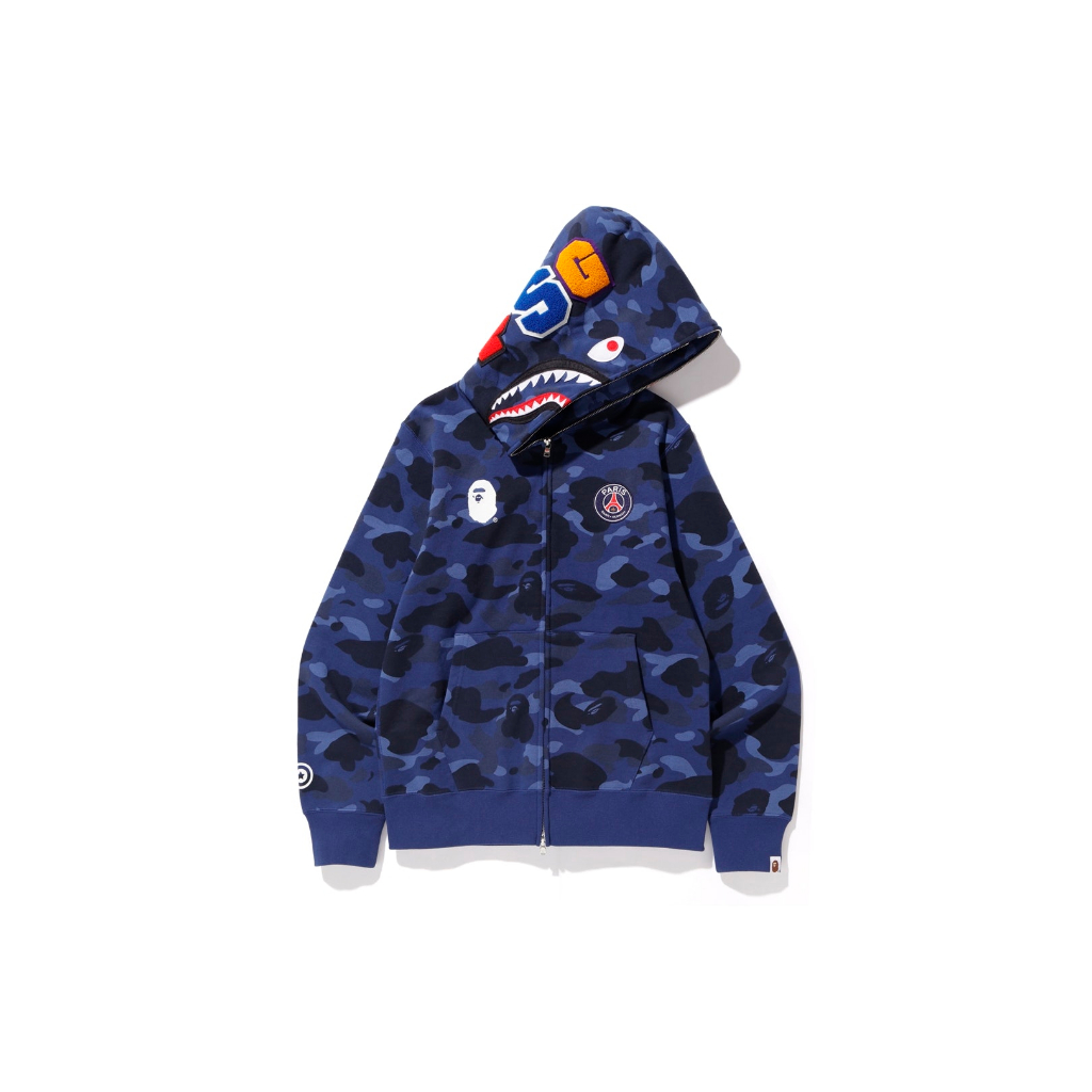 BAPE x PSG Shark Full Zip Hoodie