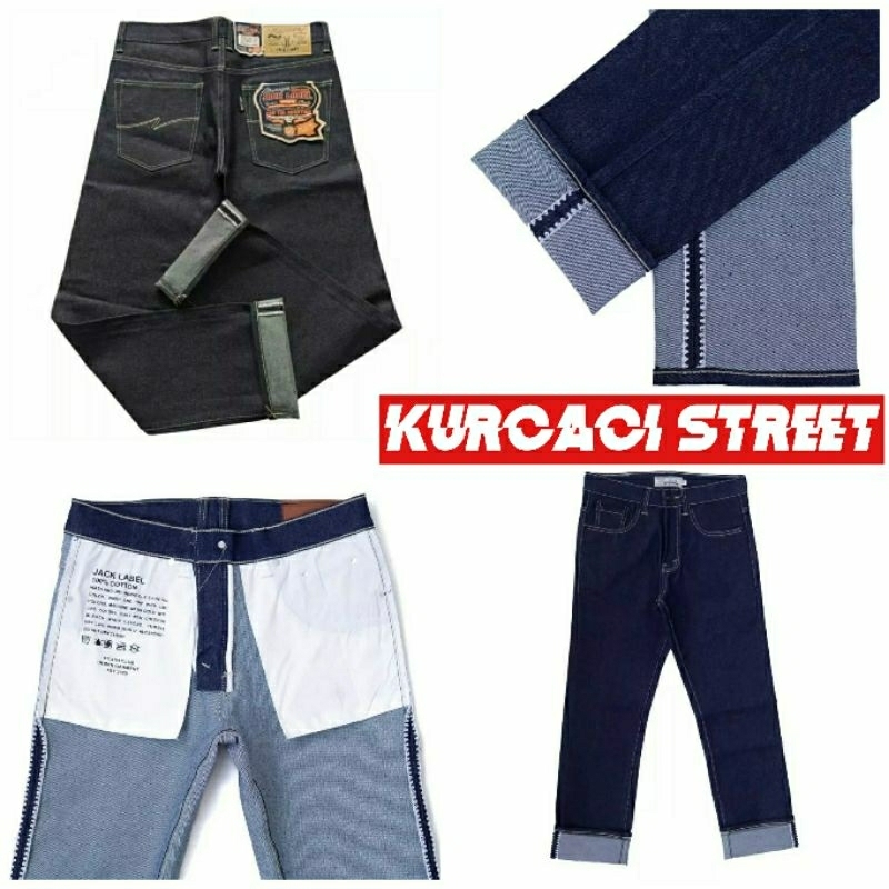 DENIM SELVEDGE ACCENT BLACK INDIGO 15 OZ RAW DENIM