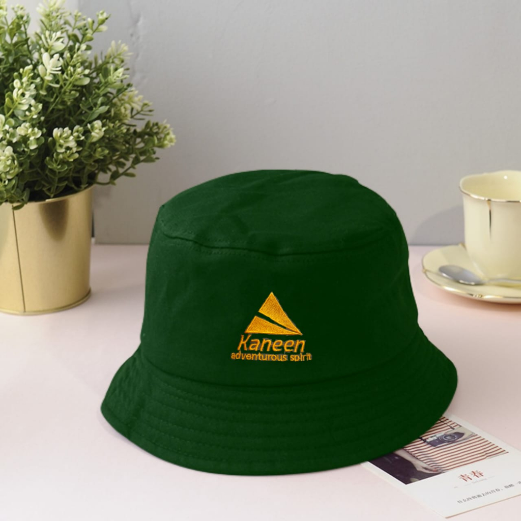 Kaneen Bucket Hat - Topi Bucket Hat Bordir Premium Pria Wanita Model Korea Kekinian Outdoor