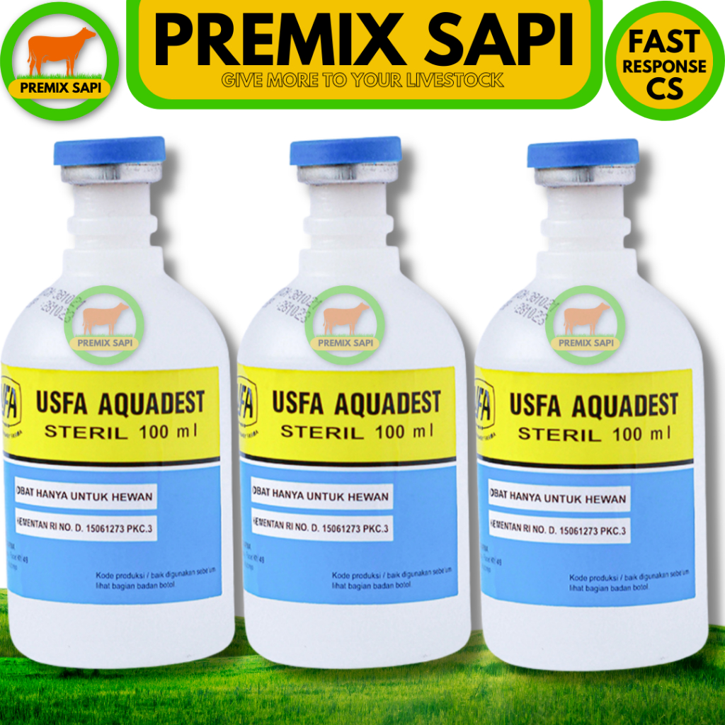 USFA AQUADEST 100ml - Aquades Air Steril