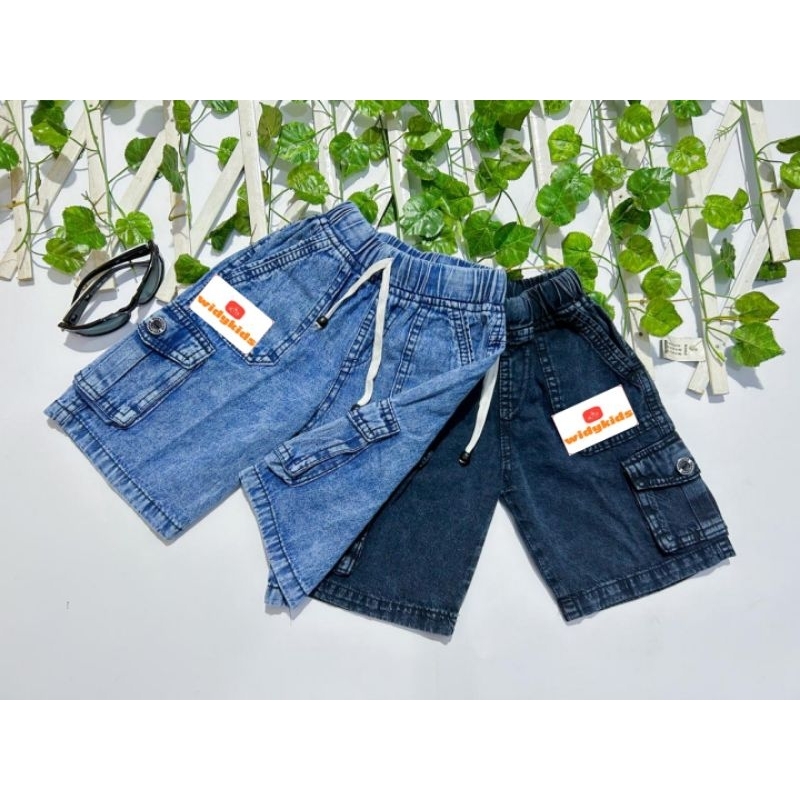 Celana Jeans Cargo Anak  1-7 Tahun / Celana Jeans Pendek Anak Berkualitas / celana pendek anak laki-