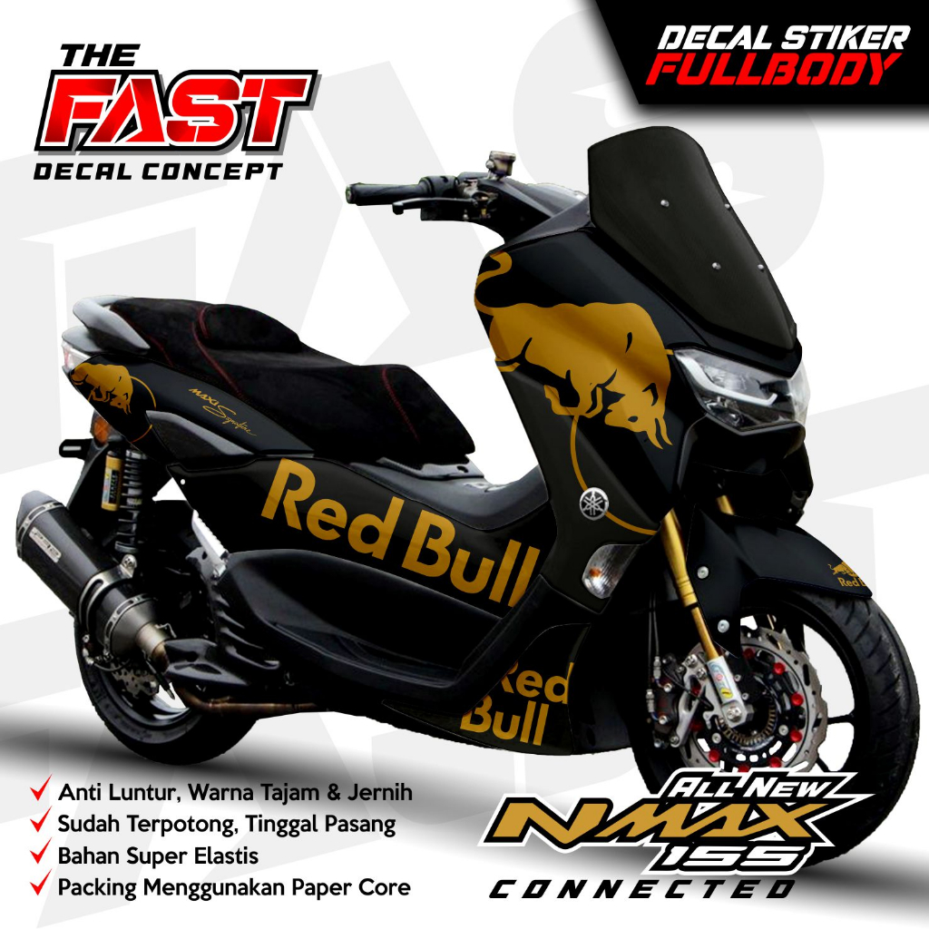 TERBARU Decal Sticker Yamaha Nmax 155 New Fullbody Redbull BISA COD Decal stiker nmax new / stiker n