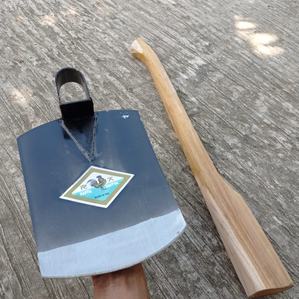 POTONGAN HARGA Cangkul Cap Ayam Jago Hitam Murah Dan Gagang - Pacul Sawah Pembersih Rumput Baja Asli