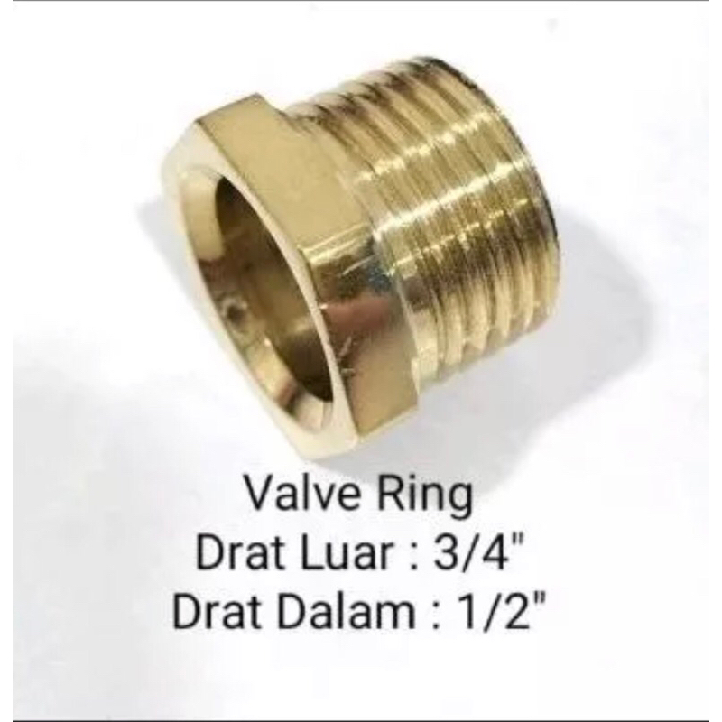 VRING KUNINGN ASLI drat dalam 1/4” x 3/8” drat luar ( V RING kuningan asli ) drat dalam 1/2” x 3/4” 
