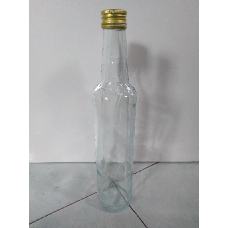 botol kaca bekas sirup marjan 460 ml/ botol madu/ botol jamu /botol serbaguna